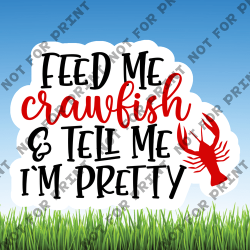ACME Yard Cards Small Crawfish Boil Word Flair #008
