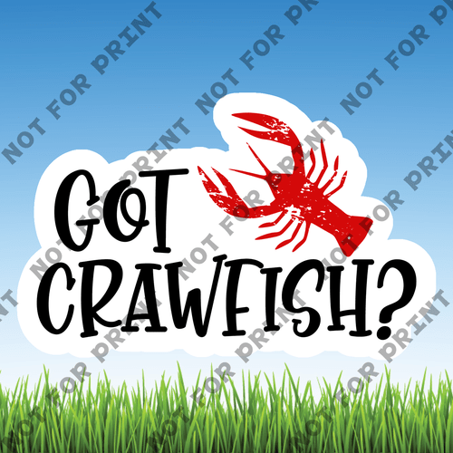 ACME Yard Cards Small Crawfish Boil Word Flair #010