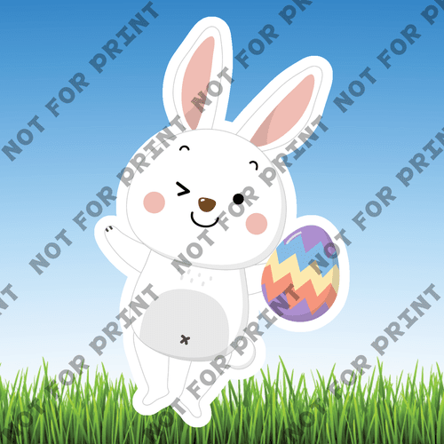 ACME Yard Cards Small Cute Easter Bunnies #004