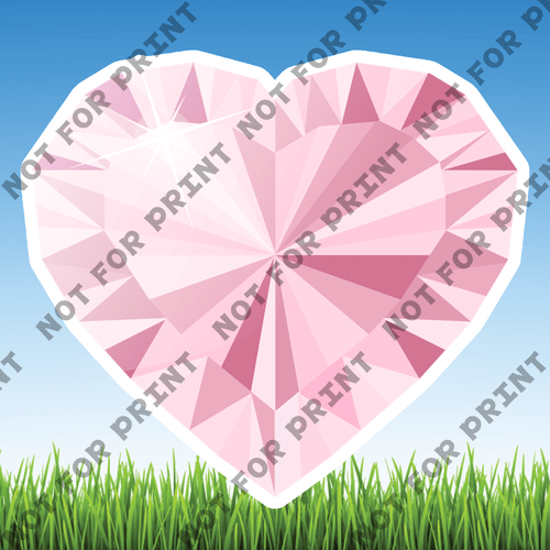 ACME Yard Cards Small Diamond Hearts #015