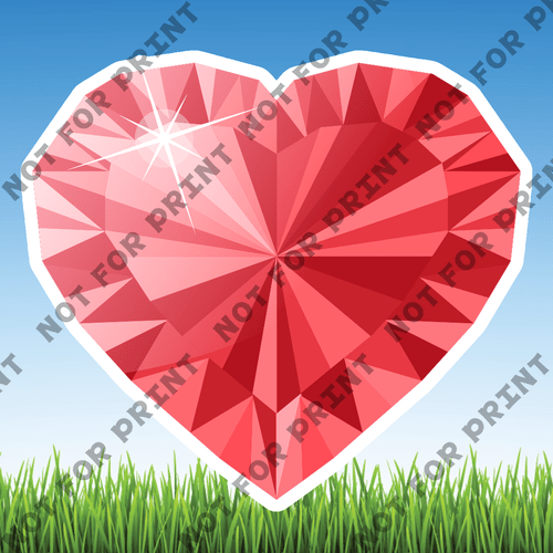 ACME Yard Cards Small Diamond Hearts #017