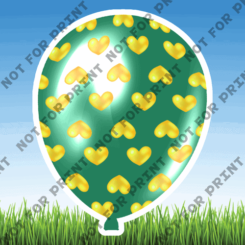 ACME Yard Cards Small Flower Balloons #002