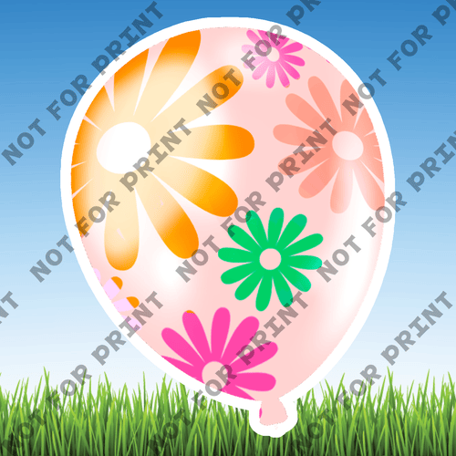 ACME Yard Cards Small Flower Balloons #006
