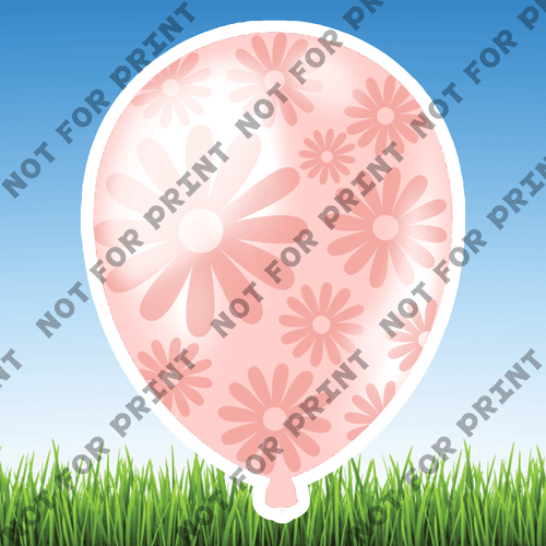 ACME Yard Cards Small Flower Balloons #007