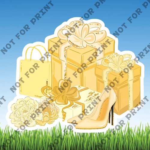 ACME Yard Cards Small Gold & Cream Wedding Theme #004