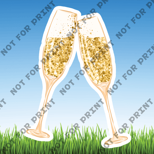 ACME Yard Cards Small Gold & Cream Wedding Theme #026