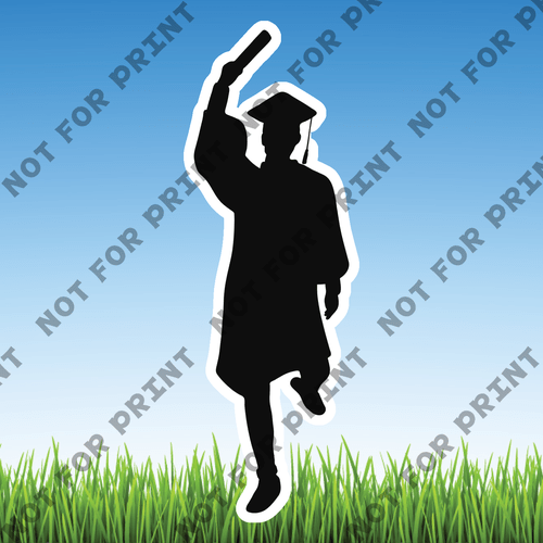 ACME Yard Cards Small Graduation Silhouettes #001