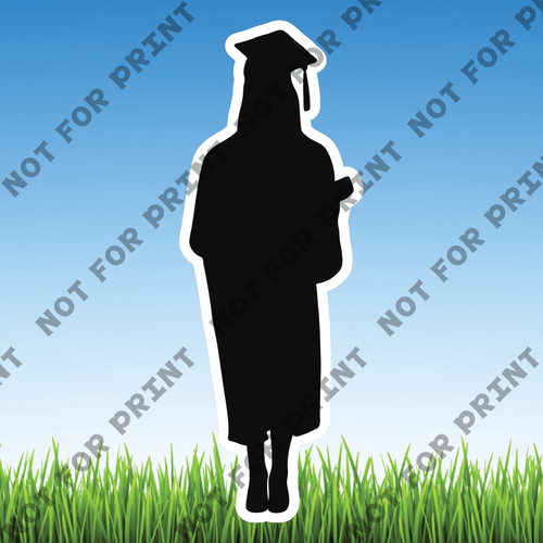 ACME Yard Cards Small Graduation Silhouettes #002