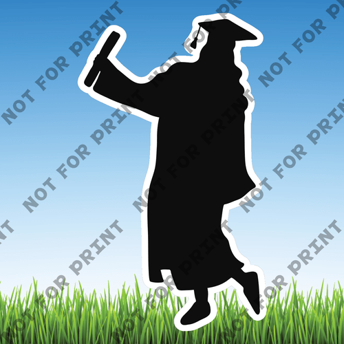 ACME Yard Cards Small Graduation Silhouettes #003