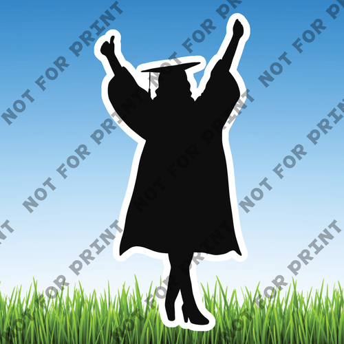 ACME Yard Cards Small Graduation Silhouettes #010