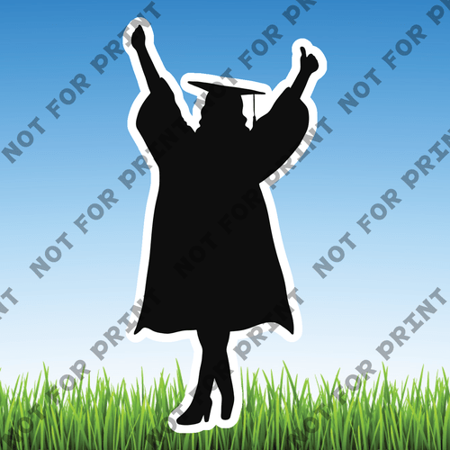 ACME Yard Cards Small Graduation Silhouettes #012