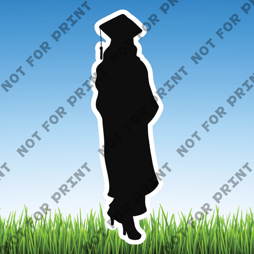 ACME Yard Cards Small Graduation Silhouettes #015