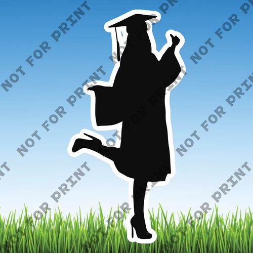 ACME Yard Cards Small Graduation Silhouettes #017