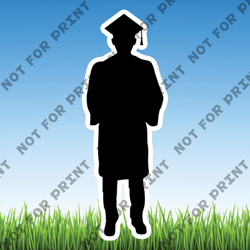 ACME Yard Cards Small Graduation Silhouettes #022