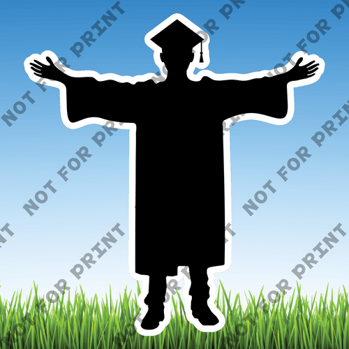 ACME Yard Cards Small Graduation Silhouettes #024