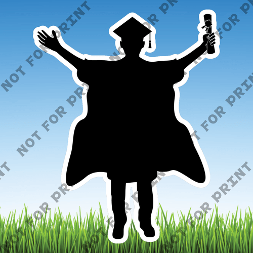 ACME Yard Cards Small Graduation Silhouettes #026