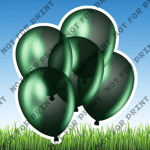 ACME Yard Cards Small Green Balloons #003