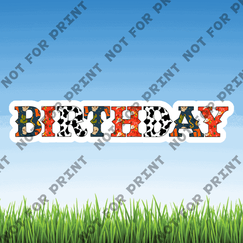 ACME Yard Cards Small Happy Birthday Western Theme #002
