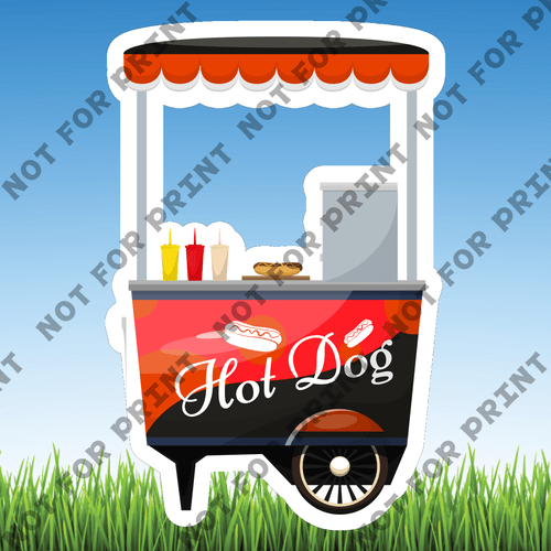 ACME Yard Cards Small Hot Dog Cart #002