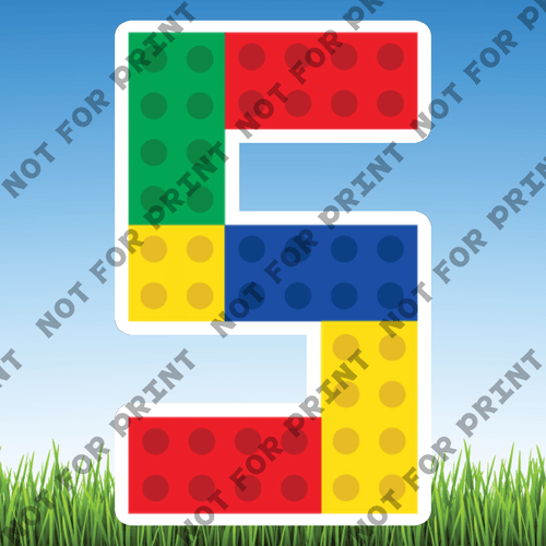 ACME Yard Cards Small Lego Alphabet & Numbers  #042