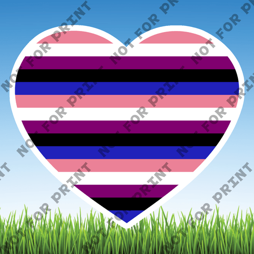 ACME Yard Cards Small LGBTQ Hearts #008