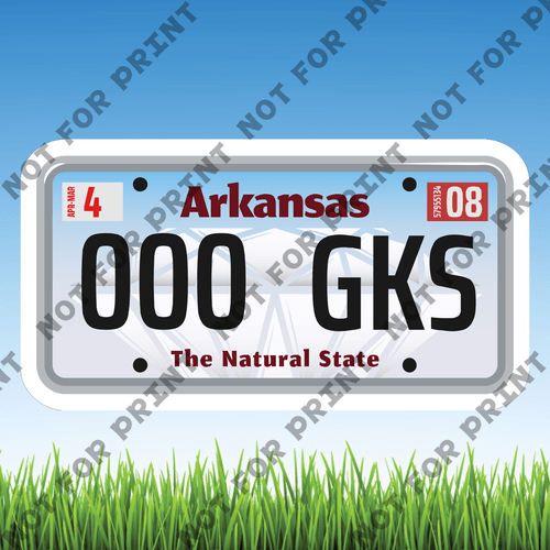 ACME Yard Cards Small License Plate #070