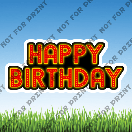 ACME Yard Cards Small Marquis Happy Birthday #000