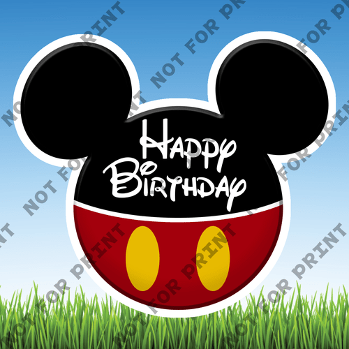 ACME Yard Cards Small Mickey Birthday #000
