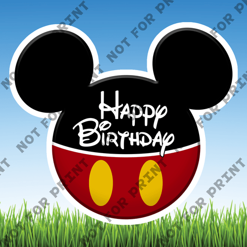 ACME Yard Cards Small Mickey Birthday #001