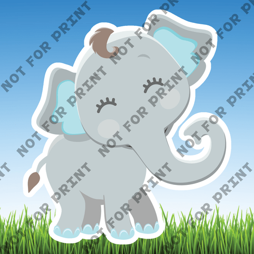 ACME Yard Cards Small Mujka Baby Boy Elephant #013
