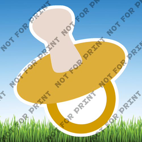 ACME Yard Cards Small Mustard Baby #004