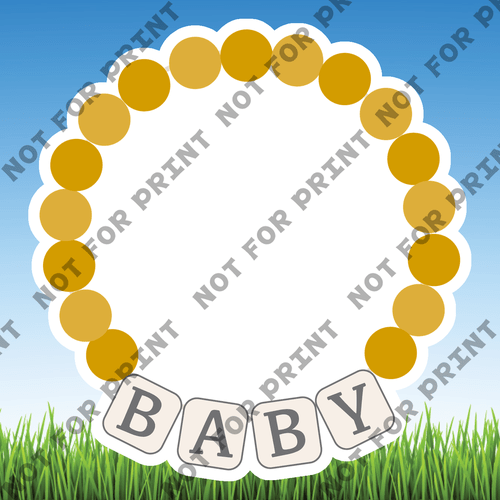 ACME Yard Cards Small Mustard Baby #015