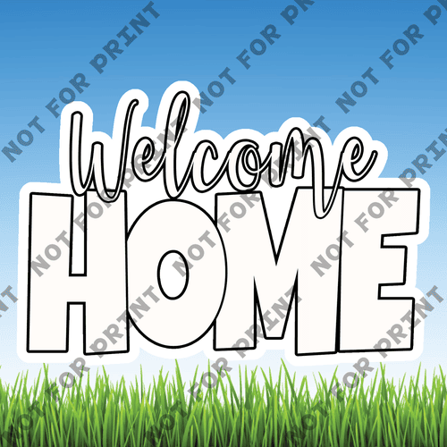 ACME Yard Cards Small Patriotic Welcome Home Wordflair #001
