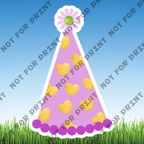ACME Yard Cards Small Pink & Purple Birthday Theme #030