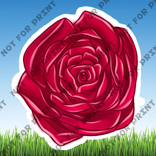 ACME Yard Cards Small Pink & Red Roses #004