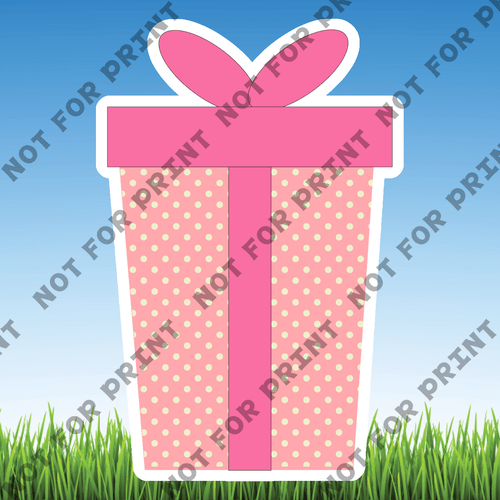 ACME Yard Cards Small Pink & Teal Birthday Theme #007