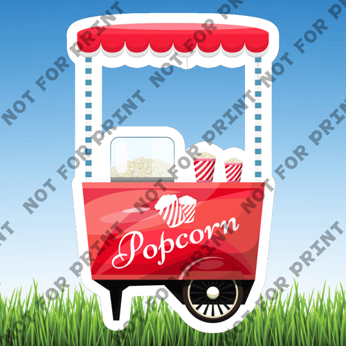 ACME Yard Cards Small Popcorn Cart #001