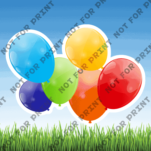 ACME Yard Cards Small Primary Color Balloons #011