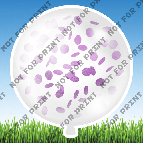ACME Yard Cards Small Purple Round Balloons #009