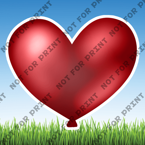 ACME Yard Cards Small Rainbow Heart Balloons #026