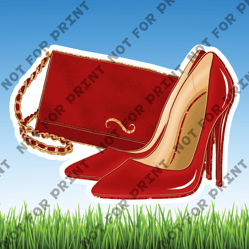 ACME Yard Cards Small Red Glam Fashion Theme #004