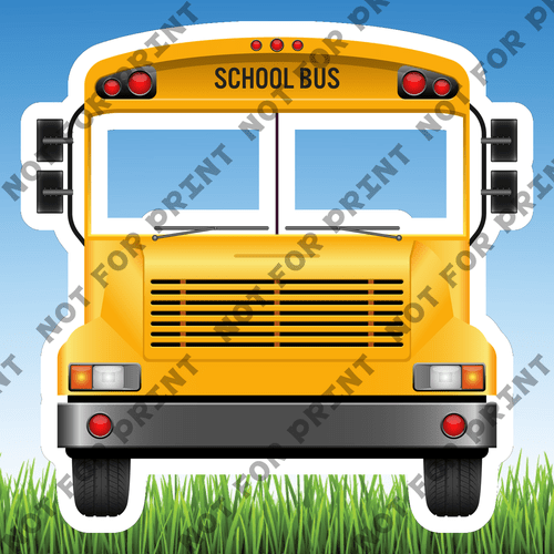 ACME Yard Cards Small School Bus and Apples #005