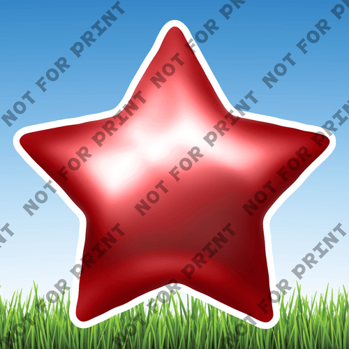 ACME Yard Cards Small Star Balloons #001