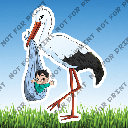 ACME Yard Cards Small Storks #003