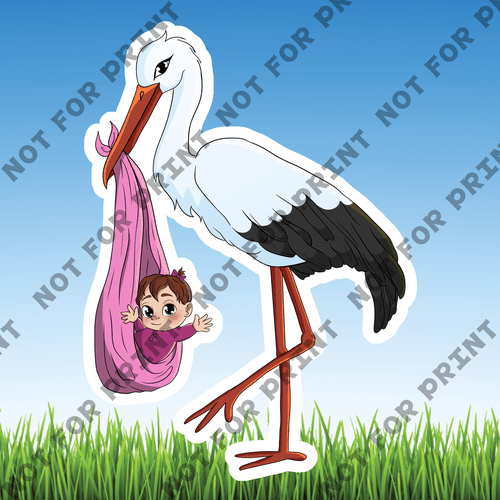 ACME Yard Cards Small Storks #007