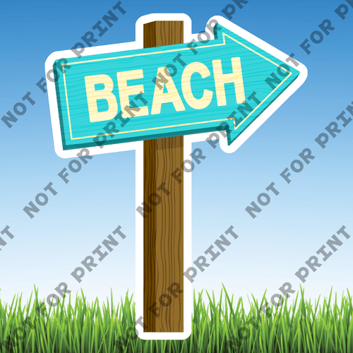 ACME Yard Cards Small Summer Beach Theme #028