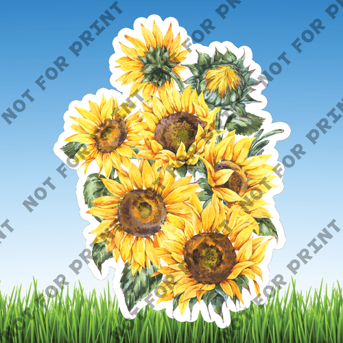 ACME Yard Cards Small Sunflower Watercolor Collection I #000