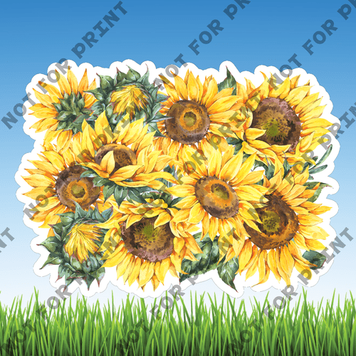 ACME Yard Cards Small Sunflower Watercolor Collection I #003