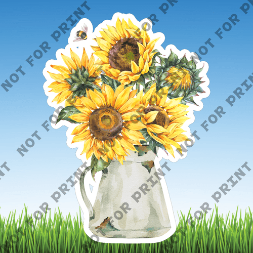 ACME Yard Cards Small Sunflower Watercolor Collection I #015