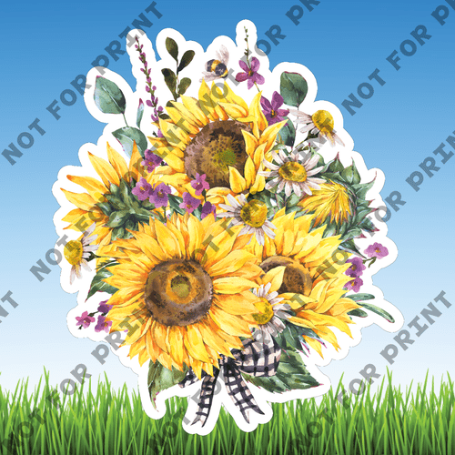 ACME Yard Cards Small Sunflower Watercolor Collection I #017